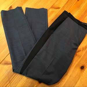 Elie Tahari Blue and Black Cropped Pants
